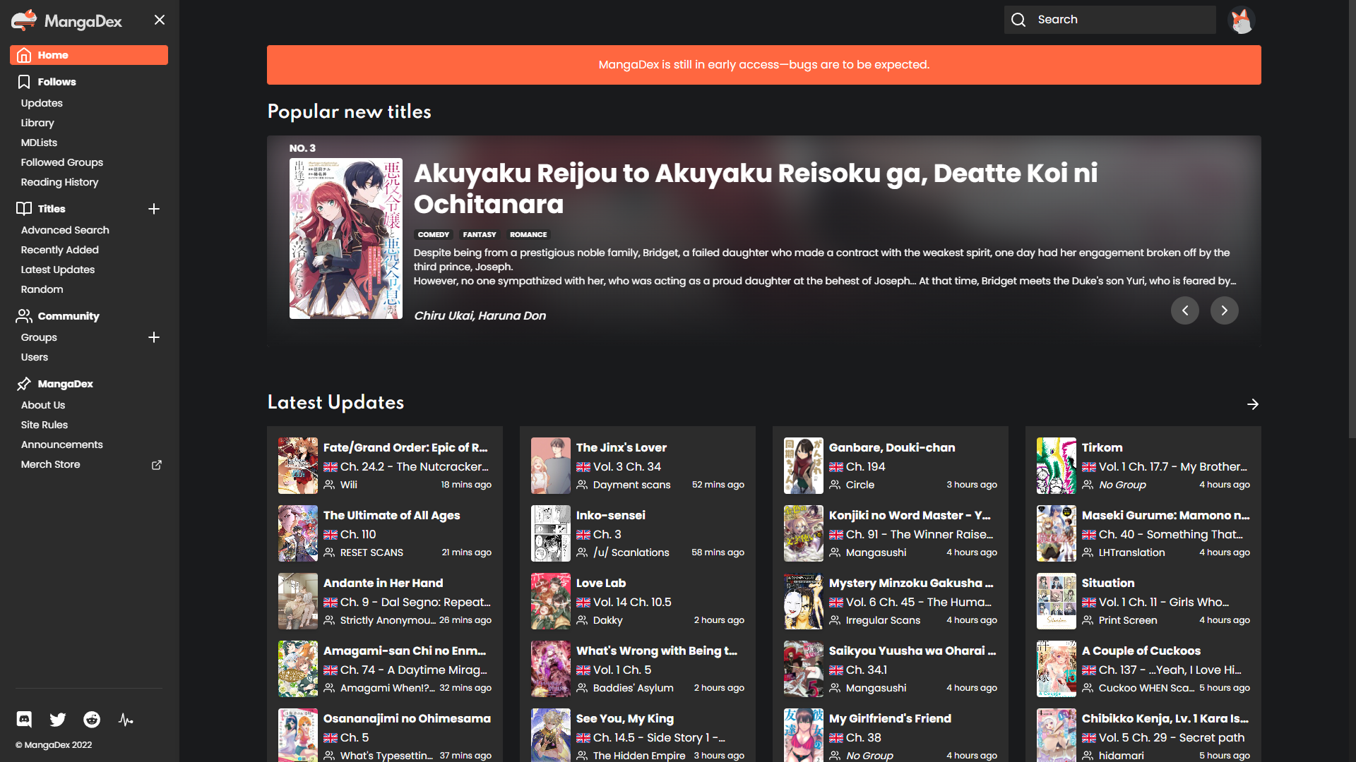 MangaDex screenshot